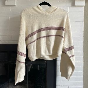 FP Beach Cropped Knit Hoodie